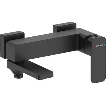Vodovodní baterie CERANO - Vanová nástěnná baterie Zenira - černá matná