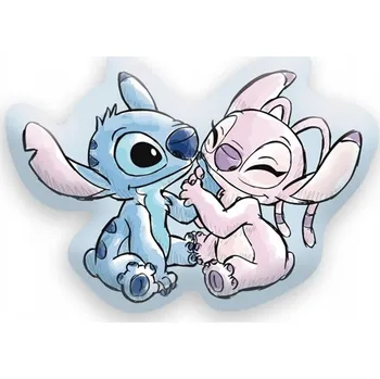 Polštář POLŠTÁŘ tvarovaný plyšový LILO AND STITCH ANGEL SAMETOVÝ