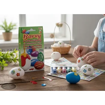 Velikonoční dekorace AROCO Barvy a samolepky na velikonoční vejce