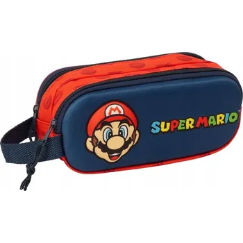 Penál SUPER MARIO Penál TUBA Pouzdro 3D 2 Přihrádky