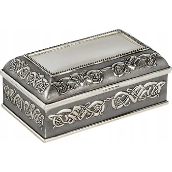 Šperkovnice Šperkovnice na bižuterii stříbrná kovová pokovená