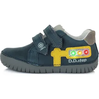 Chlapecké polobotky Celoroční obuv DDstep S050-79BM Royal Blue svítící, blikací chlapecké Velikost: 25