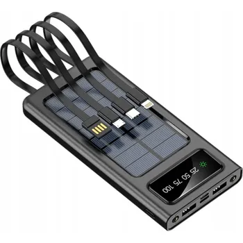 Powerbanka Powerbank Extralink EPB-092 20000mAh Černý se solárním nabíjením a USB-C