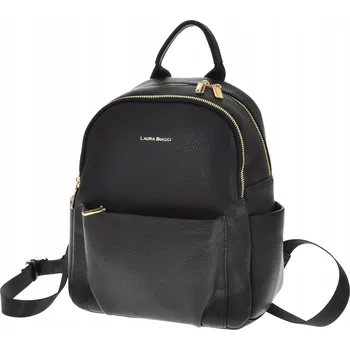 Městský batoh BATOH MĚSTSKÝ, ČERNÝ, PROSTORNÝ, BATOH NA NOTEBOOK LAURA BIAGGI