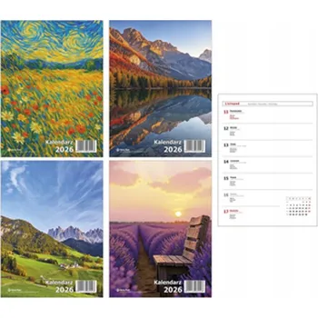 Kalendář Stolní kalendář 2026 Panta Plast – Krajina
