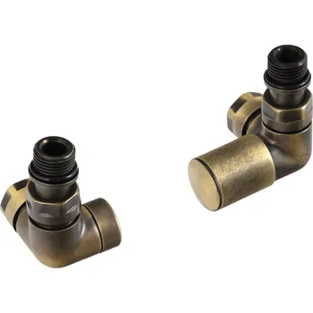 Radiátor SAPHO CORNER SIMPLY připojovací sada ventilů triaxiální, pravé provedení, bronz (TM1248)