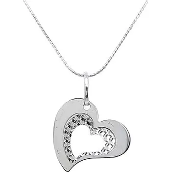 Přívěsek Zlatý Přívěsek Srdce z Bílého Zlata 7151022