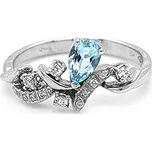 Zlatý Prsten s Akvamarínem a Diamanty 2011156