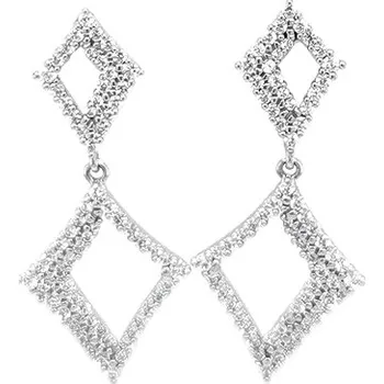 Náušnice Visací Náušnice se Zirkony z Bílého Zlata 7120009