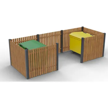 Popelnice HTI Modulární hrazení Eko II Typ ukotvení: klasické (šrouby), Barva konstrukce: bílá komaxit (RAL 9003)