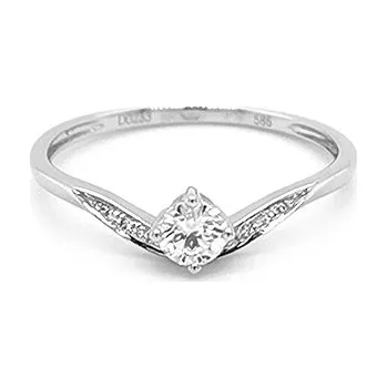 Prsten Zlatý Zásnubní Prsten s Diamanty 2011169