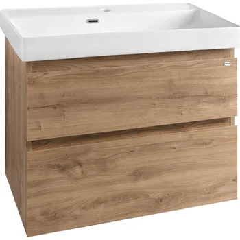 Koupelnový nábytek AQUALINE ALTAIR umyvadlová skříňka 76x60x37cm, dub emporio (AI388)