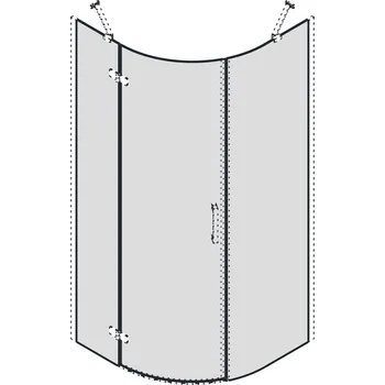 GELCO TRINITY skleněné díly čtvrtkruhová zástěna 900x900, sklo čiré, levé (GT6590CL)