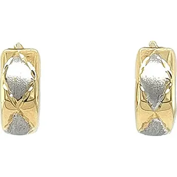 Náušnice Kruhové Náušnice z Kombinovaného Zlata 7120891