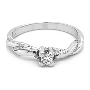 Prsten Zlatý Zásnubní Prsten s Diamantem 2010332