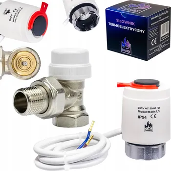 Instalatérský materiál TERMOSTATICKÝ ROHOVÝ VENTIL RADIÁTOROVÝ 1/2" HLAVA ROZDĚLOVAČE M30x1,5