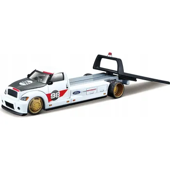 autíčko Maisto Flatbed - 2021 Ford GT Heritage Edition, bílá, 1:64