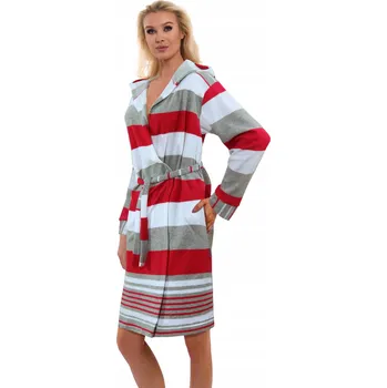 Dámský župan Sesto Senso Dámský župan s kapucí EWA malinový M