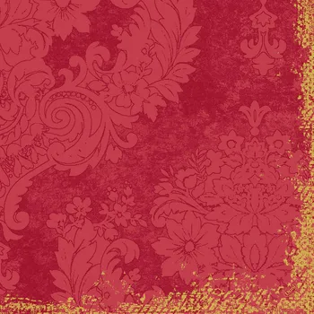 Svatební dekorace Papírové ubrousky Duni 50 ks 40 cm x 40 cm Royal Bordeaux - čtyřvrstvé ubrousky na slavnostní svatební tabuli