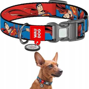 Obojek pro psa Nylonový obojek pro psa, vzor "Síla Supermana", vel. S, 25-35 cm, 15 mm