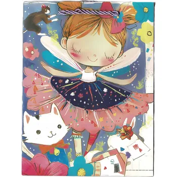 Dárková taška Dárková taška A4 střední 3D dívčí 26x32x10 cm, rozeta, vzor 1