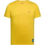 La Sportiva Climbing on the Moon T-Shirt Men Giallo/Viola žlutá M