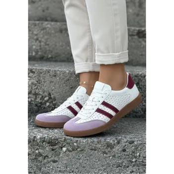 Dámské tenisky Kožené Síťované Dámské Tenisky Zazoo N1318 Barva: Fialová, Velikost: 41