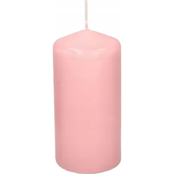 Svíčka Pevná stolní svíčka classic světle růžová 12 cm - světle růžová