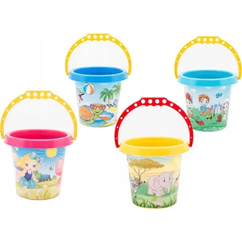 Hra na zahradu Kyblík do písku s medvídkem, plastový, 15x13 cm, od 12 měsíců