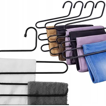 Vrták SADA 5 KUSŮ VĚŠÁKŮ NA KALHOTY DO SKŘÍNĚ, ŠATNÍKU, PRO 5 KALHOT