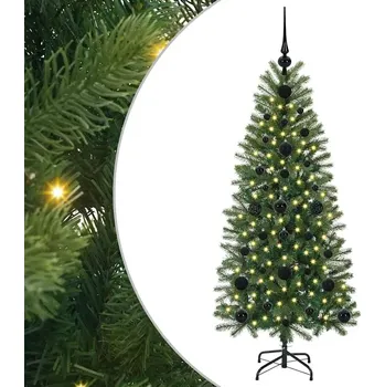 Vánoční stromek Umělý vánoční stromek se 150 LED diodami, zelený, 120 cm, PE a PVC