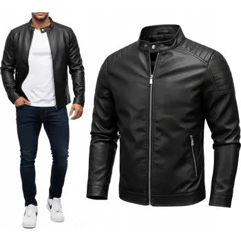 Moto bunda J style pánská bunda ramoneska bez kapuce ramoneska velikost L