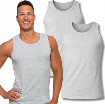 Pánské tričko 2x Tričko Tričko Pánské Bavlněné Hladké Tank Top 2PAK MORAJ XL