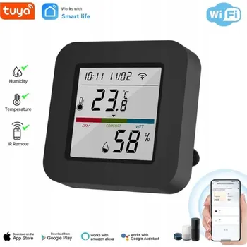 IP kamera Univerzální senzor teploty a vlhkosti s IR dálkovým ovládáním TUYA, připojení přes WiFi