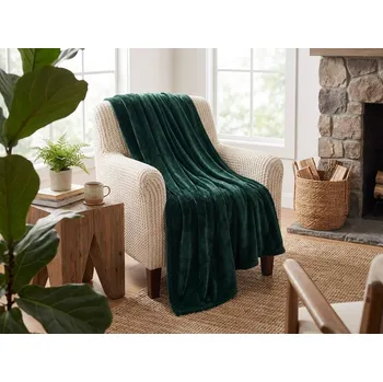 deka Mikroplyšová deka SOFT, tmavě zelená Rozměr: 200 x 220 cm