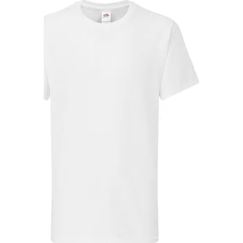 Chlapecké tričko Dětské tričko Iconic 195 Ringspun Fruit of the Loom Bílé, velikost 3-4 roky