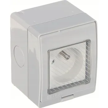 Elektrická zásuvka Atlo nástěnná Elektrická Zásuvka šedá