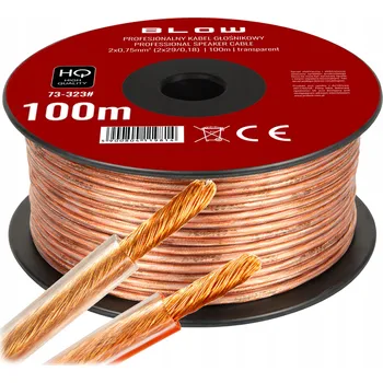 elektrický kabel Reproduktorový Kabel BLOW HQ 2x0,75 mm 100 m