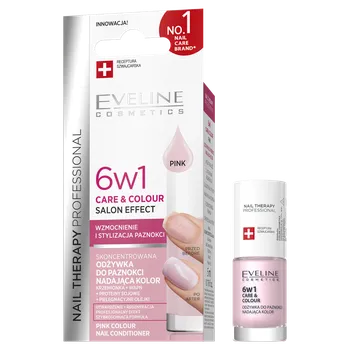 Eveline Cosmetics Nail Therapy 6v1 Care & Color vyživující kondicionér na nehty 5 ml, Pink
