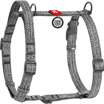 Postroj pro psa Postroj pro psa z bavlny ve tvaru písmene, reflexní, velikost L, šedý