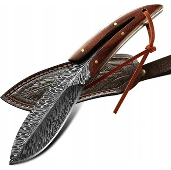 Kuchyňský nůž NŮŽ LOVECKÝ, VOJENSKÝ A KEMPINGOVÝ NŮŽ S KOŽÍ