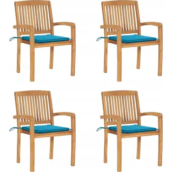 Zahradní nábytek z masivu VidaXL, modrý, 4 díly