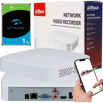 IP kamera IP rekordér DAHUA NVR2104-4KS3 4kanálový WizSense až do 12MPx + disk 1TB