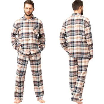 KEY PÁNSKÉ FLANELOVÉ PYŽAMO MNS 443 B25 XXL MULTIKOLOR