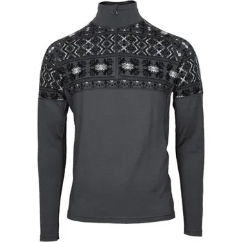 Běžecké oblečení Triko Bagheera Triko Bagheera Merino Dala Top Polo 87598 pánské dl.r. dark grey/black XXL XXL