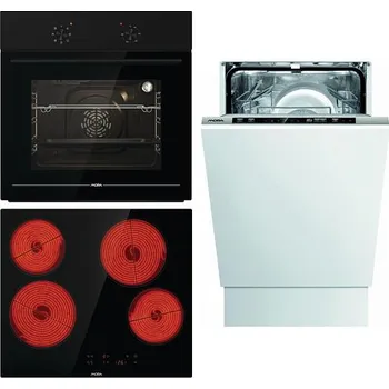 Set domácích spotřebičů Mora VT 221 GB + Sklokeramická vestavná deska MORA VDS 63 C + Myčka MORA IM 565