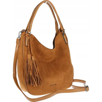 Kabelka SILVIAROSA kabelka z eko kůže semišová hnědá