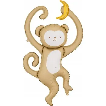 Balónek Fóliový balónek Opice, 51x88 cm, mix barev/vzorů