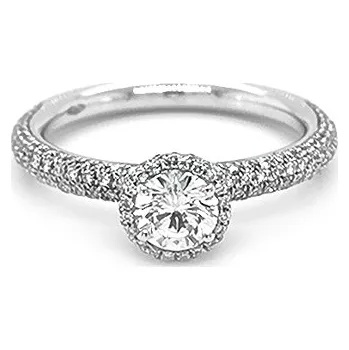 Prsten Zlatý Zásnubní Prsten s Diamanty 2010161