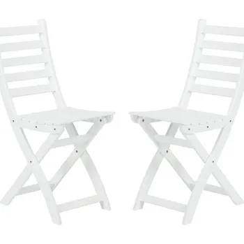 Butlers LODGE Skládací židle bílá, 2 kusy